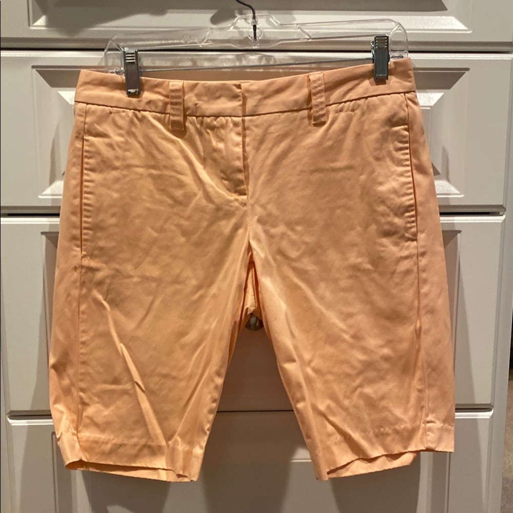 Tommy Hilfiger Orange Bermuda Shorts Slim Fit Cotton
